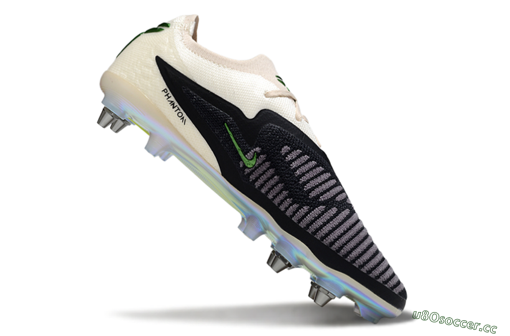 Unisex Nike Phantom 6 Low Elite SG Soft Ground Low-Tops Football Boots - Black/Lime Green/Ivory White 4