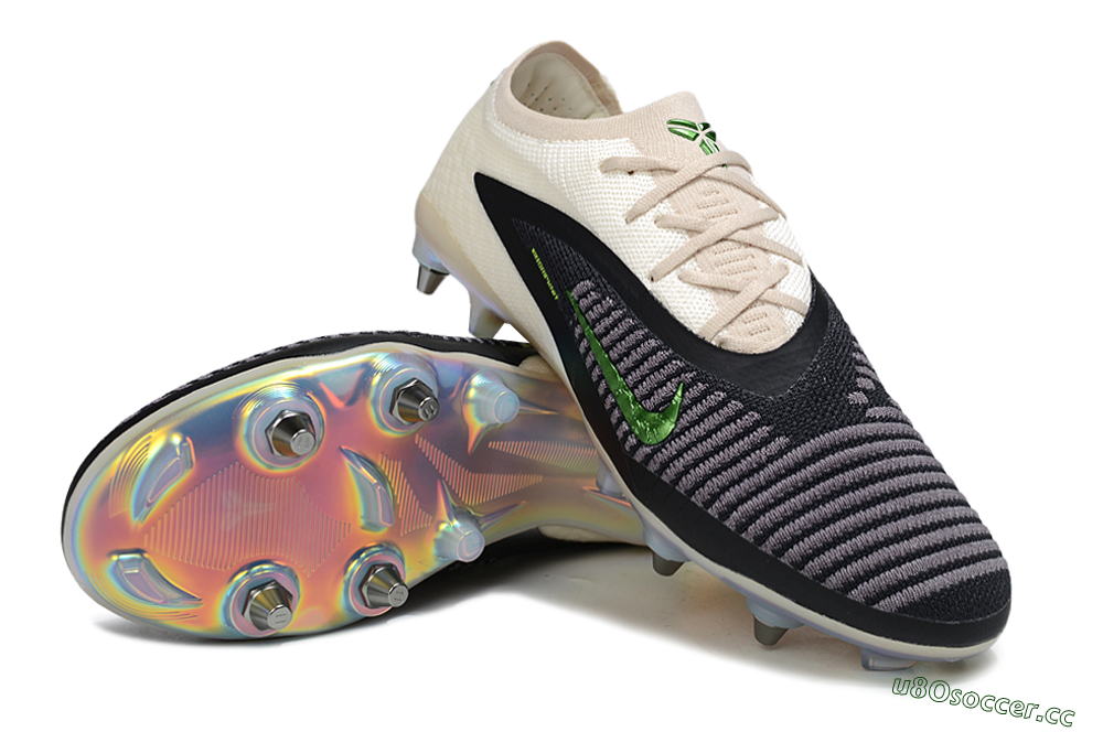 Unisex Nike Phantom 6 Low Elite SG Soft Ground Low-Tops Football Boots - Black/Lime Green/Ivory White 3