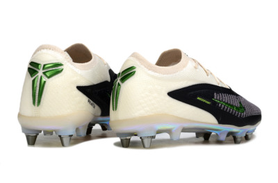Unisex Nike Phantom 6 Low Elite SG Soft Ground Low-Tops Football Boots - Black/Lime Green/Ivory White