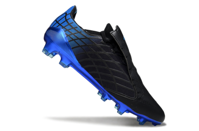 Men's Adidas F50 Pro FG Firm Ground Low-Tops Football Boots - Black/Electric Blue/Stealth Black