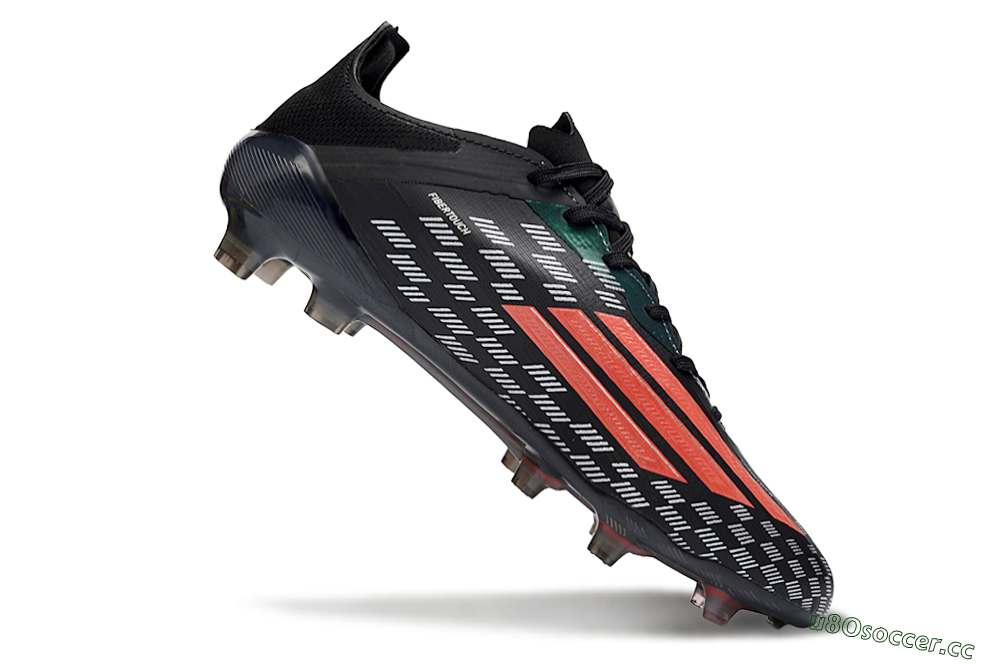 Men's Adidas F50 Pro FG Firm Ground Low-Tops Football Boots - Black/Electric Red/Neon Green 4