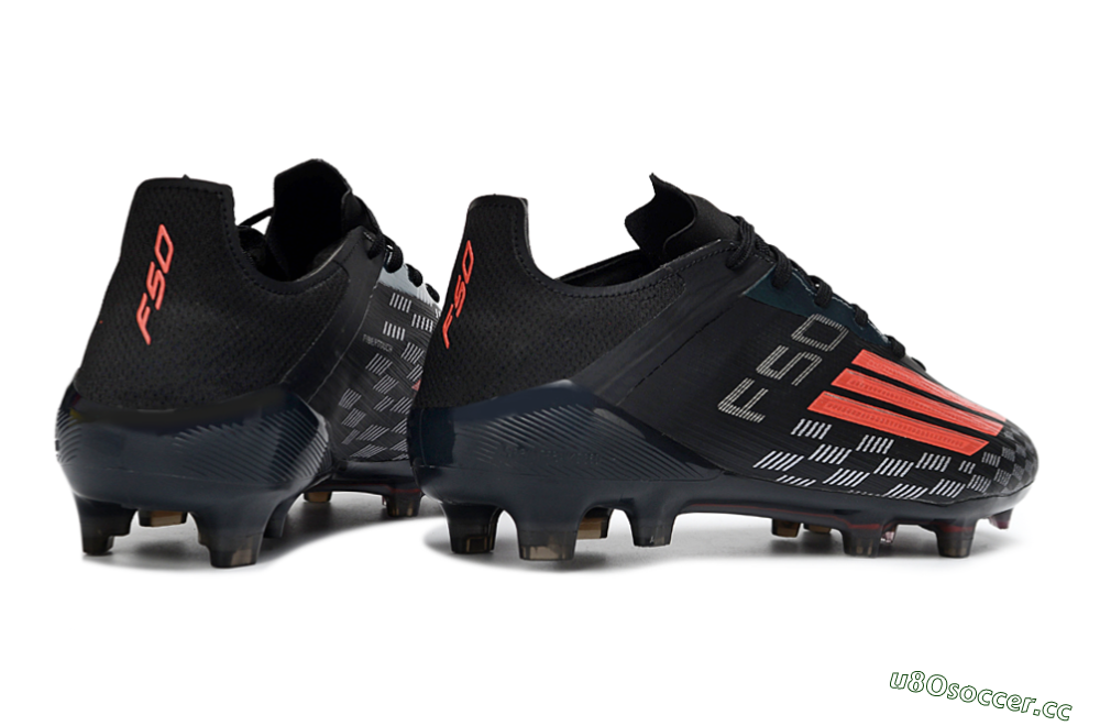 Men's Adidas F50 Pro FG Firm Ground Low-Tops Football Boots - Black/Electric Red/Neon Green 6