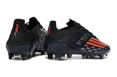 Men's Adidas F50 Pro FG Firm Ground Low-Tops Football Boots - Black/Electric Red/Neon Green