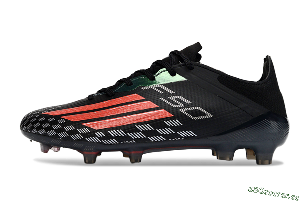 Men's Adidas F50 Pro FG Firm Ground Low-Tops Football Boots - Black/Electric Red/Neon Green 0