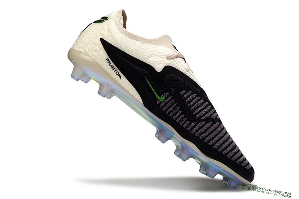 Unisex Nike Phantom 6 Low Elite AG Artificial Grass Low-Tops Football Boots - Black/Green Glint/White Frost 4