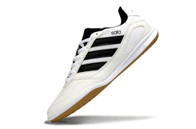 Men's Adidas Top Sala IC Indoor & Futsal Low-Tops Football Shoes - White/Classic Black/Golden Tan