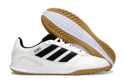 Men's Adidas Top Sala IC Indoor & Futsal Low-Tops Football Shoes - White/Classic Black/Golden Tan