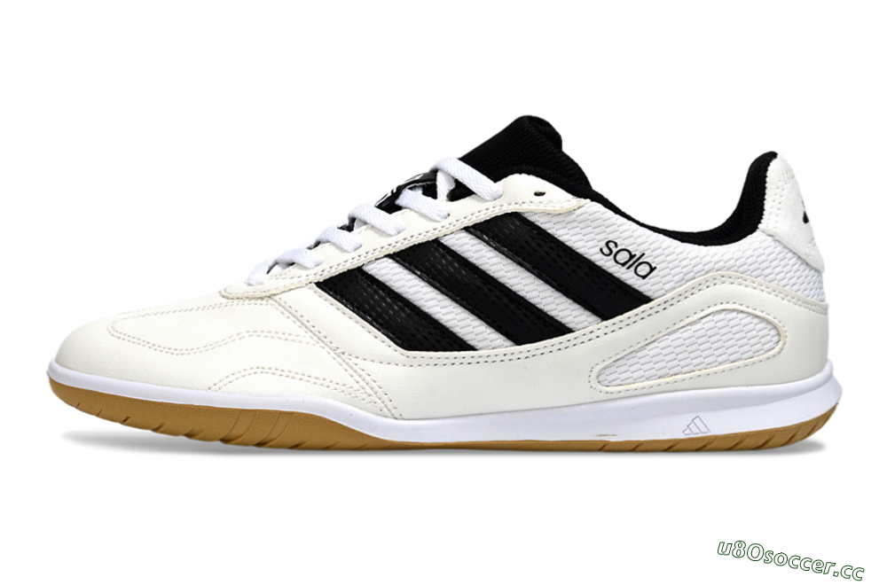 Men's Adidas Top Sala IC Indoor & Futsal Low-Tops Football Shoes - White/Classic Black/Golden Tan 0