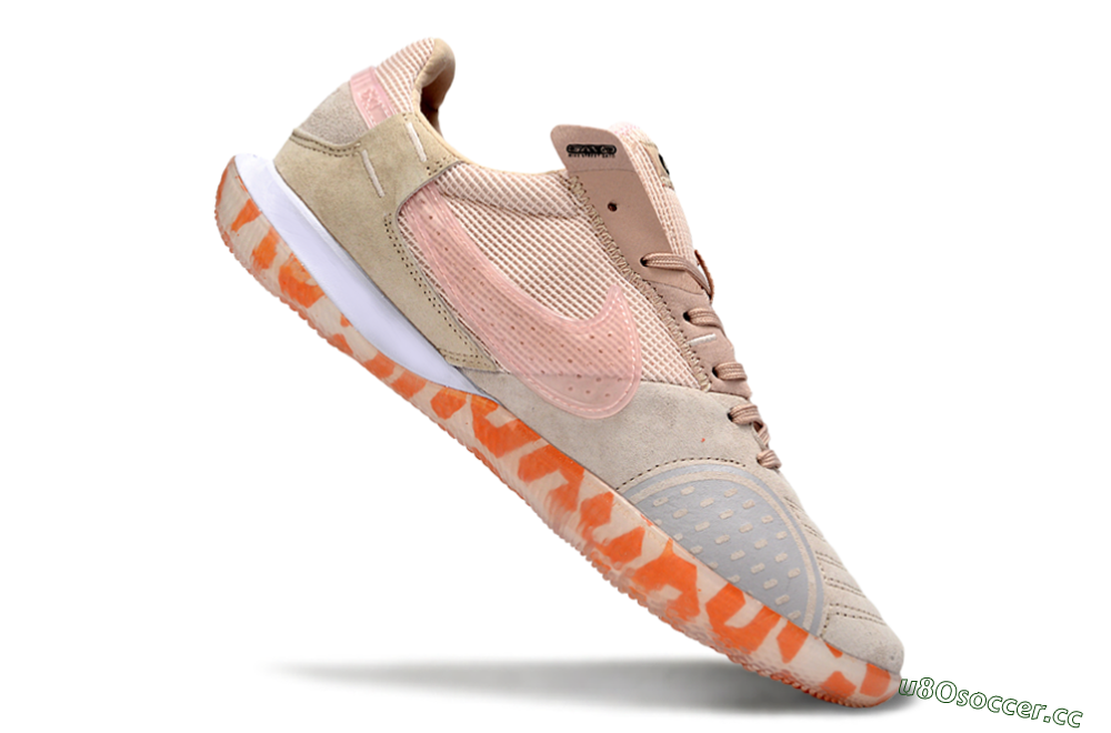 Unisex Nike Street Gato IC Indoor & Futsal Low-Tops Football Shoes - Beige/Peachy Tone/Coral Accents 4