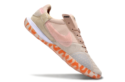 Unisex Nike Street Gato IC Indoor & Futsal Low-Tops Football Shoes - Beige/Peachy Tone/Coral Accents