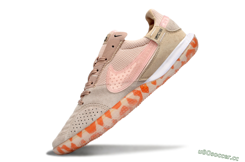 Unisex Nike Street Gato IC Indoor & Futsal Low-Tops Football Shoes - Beige/Peachy Tone/Coral Accents 5