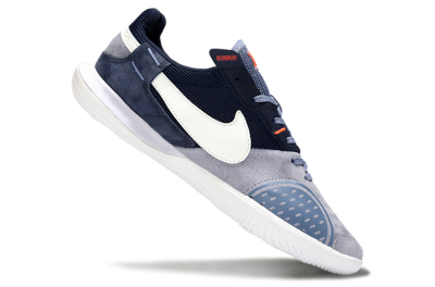 Unisex Nike Street Gato IC Indoor & Futsal Low-Tops Football Shoes - Grey/Navy Blue/White
