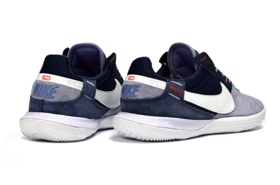 Unisex Nike Street Gato IC Indoor & Futsal Low-Tops Football Shoes - Grey/Navy Blue/White