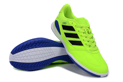 Men's Adidas Top Sala IC Indoor & Futsal Low-Tops Football Shoes - Green/Bright Green/Deep Blue