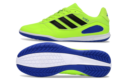 Men's Adidas Top Sala IC Indoor & Futsal Low-Tops Football Shoes - Green/Bright Green/Deep Blue