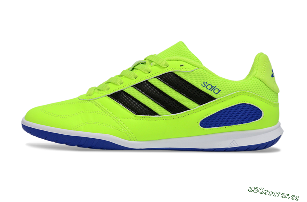 Men's Adidas Top Sala IC Indoor & Futsal Low-Tops Football Shoes - Green/Bright Green/Deep Blue 0