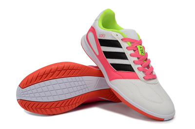 Men's Adidas Top Sala IC Indoor & Futsal Low-Tops Football Shoes - White/Neon Pink/Black