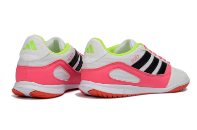 Men's Adidas Top Sala IC Indoor & Futsal Low-Tops Football Shoes - White/Neon Pink/Black