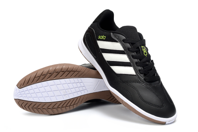 Men's Adidas Top Sala IC Indoor & Futsal Low-Tops Football Shoes - Black/White/Glow Green
