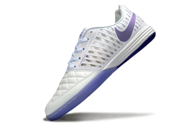 Unisex Nike Lunar Gato 2 IC Indoor & Futsal Low-Tops Football Shoes - White/Lavender Bliss/Soft Lilac