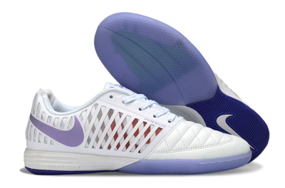 Unisex Nike Lunar Gato 2 IC Indoor & Futsal Low-Tops Football Shoes - White/Lavender Bliss/Soft Lilac