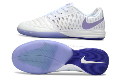 Unisex Nike Lunar Gato 2 IC Indoor & Futsal Low-Tops Football Shoes - White/Lavender Bliss/Soft Lilac