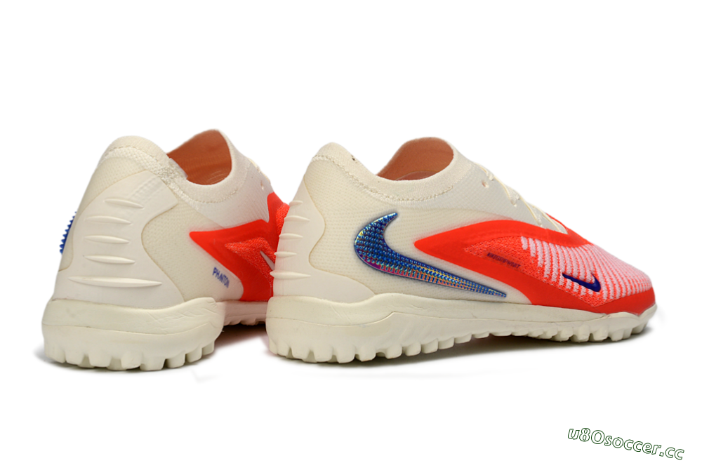Unisex Nike Phantom 6 Low Elite TF Artificial Turf Low-Tops Football Shoes - Red/Vibrant Red/Neutral White 6