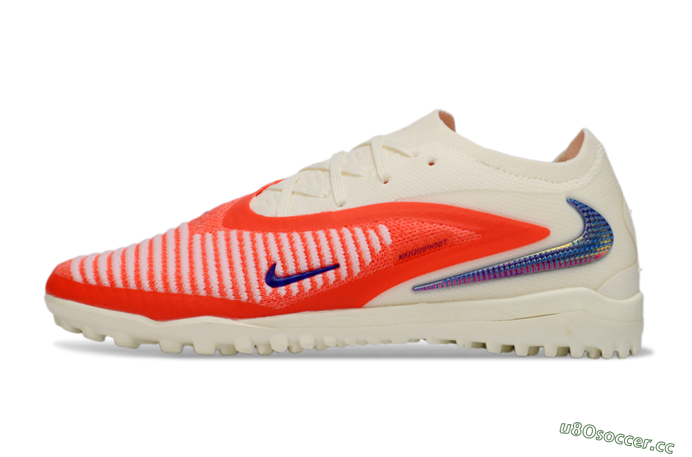 Unisex Nike Phantom 6 Low Elite TF Artificial Turf Low-Tops Football Shoes - Red/Vibrant Red/Neutral White 0