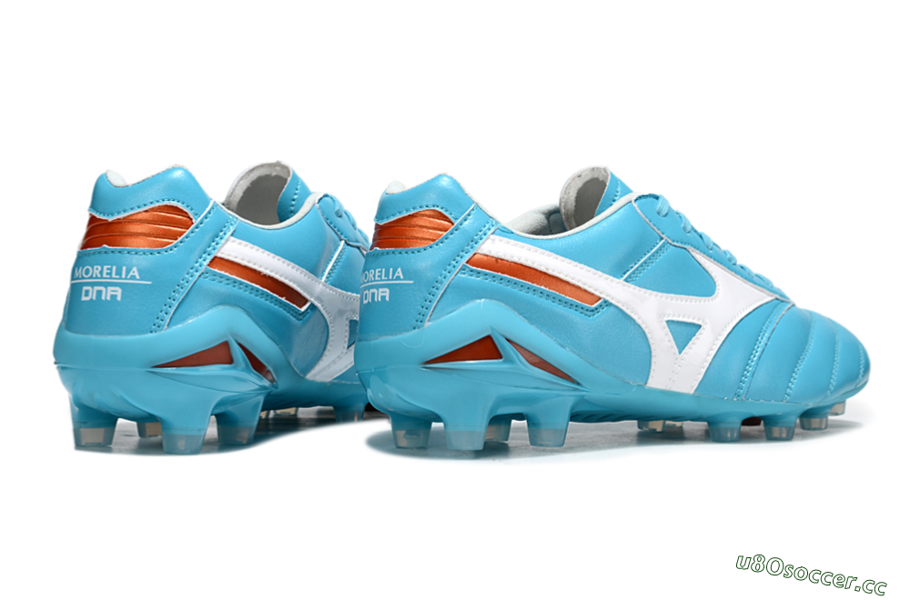 Men's Mizuno Morelia Neo 2 FG Firm Ground Low-Tops Football Boots - Cyan/Bright Cyan/White 6