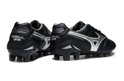 Men's Mizuno Morelia Neo 2 FG Firm Ground Low-Tops Football Boots - Black/Midnight Black/Silver Shine
