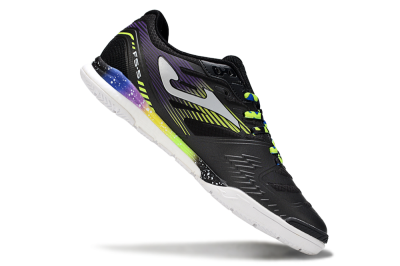 Men's Joma Top Flex IC Indoor & Futsal Low-Tops Football Shoes - Black/Electric Green/Gradient Purple