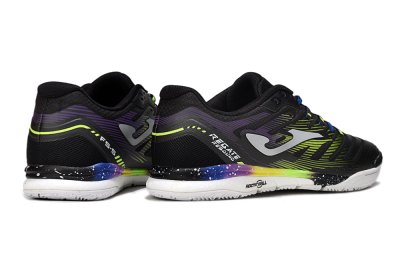 Men's Joma Top Flex IC Indoor & Futsal Low-Tops Football Shoes - Black/Electric Green/Gradient Purple