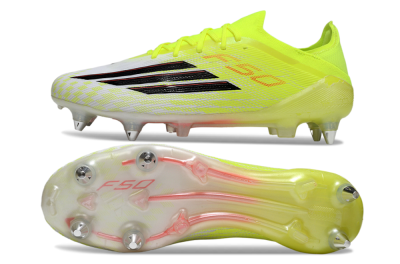 Men's Adidas F50 Elite SG Soft Ground Low-Tops Football Boots - Yellow/Neon Glow/Citrus Burst
