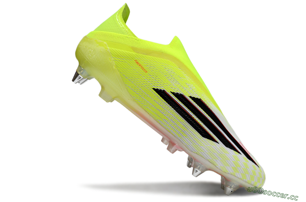 Men's Adidas F50 Elite Laceless SG Soft Ground Low-Tops Football Boots - Yellow/Neon Yellow/Black 4