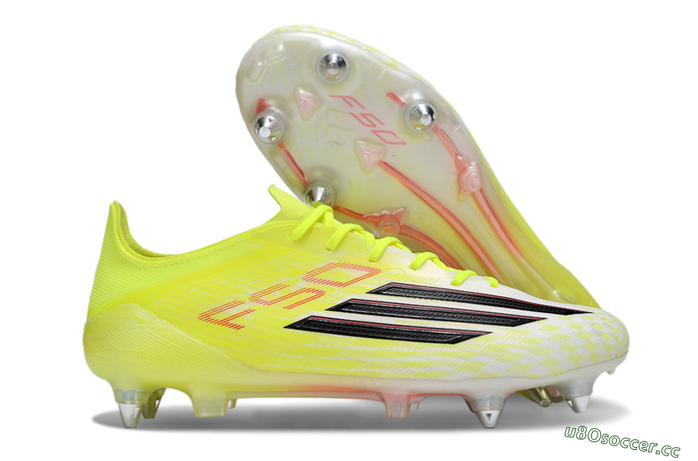 Men's Adidas F50 Elite SG Soft Ground Low-Tops Football Boots - Yellow/Electric Lime/Neon Black 2