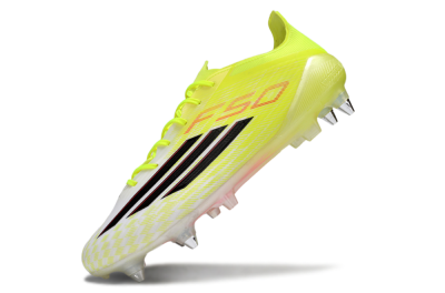 Men's Adidas F50 Elite SG Soft Ground Low-Tops Football Boots - Yellow/Electric Lime/Neon Black