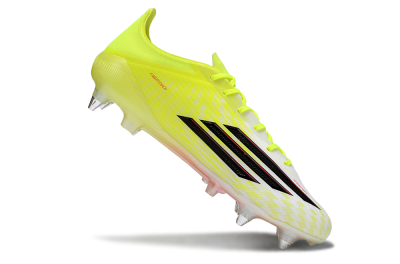 Men's Adidas F50 Elite SG Soft Ground Low-Tops Football Boots - Yellow/Electric Lime/Neon Black