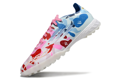 Men's Adidas F50 Pro TF Artificial Turf Low-Tops Football Shoes - Pink/Blue Wave/Pink Splash