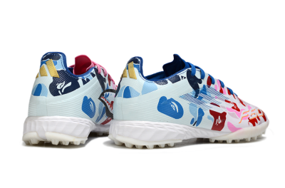 Men's Adidas F50 Pro TF Artificial Turf Low-Tops Football Shoes - Pink/Blue Wave/Pink Splash