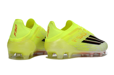 Unisex Adidas F50 Elite FG Firm Ground Low-Tops Football Boots - Yellow/Neon Green/Black