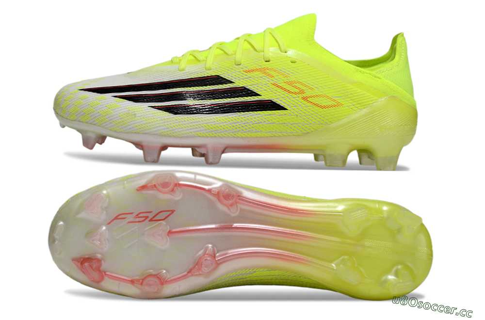 Unisex Adidas F50 Elite FG Firm Ground Low-Tops Football Boots - Yellow/Neon Green/Black 1