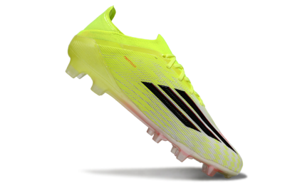 Unisex Adidas F50 Elite FG Firm Ground Low-Tops Football Boots - Yellow/Neon Green/Black
