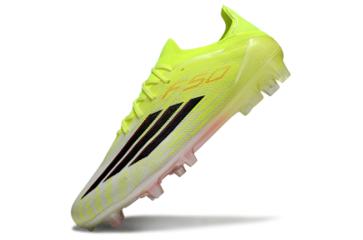 Unisex Adidas F50 Elite FG Firm Ground Low-Tops Football Boots - Yellow/Neon Green/Black