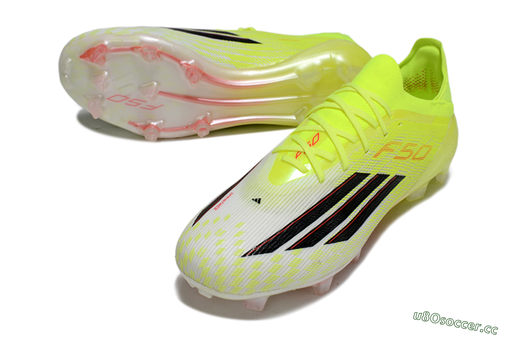 Unisex Adidas F50 Elite FG Firm Ground Low-Tops Football Boots - Yellow/Neon Green/Black 3