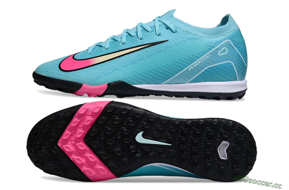 Unisex Nike Air Zoom Mercurial Vapor 16 Elite TF Artificial Turf Low-Tops Football Shoes - Aqua/Electric Pink/Black 1