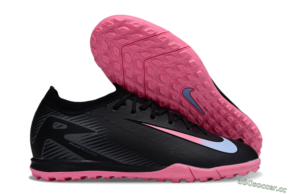 Unisex Nike Air Zoom Mercurial Vapor 16 Elite TF Artificial Turf Low-Tops Football Shoes - Black/Vibrant Pink/Cool Cyan 2