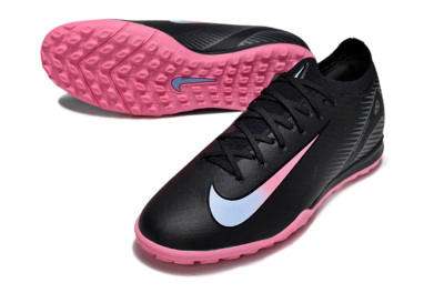 Unisex Nike Air Zoom Mercurial Vapor 16 Elite TF Artificial Turf Low-Tops Football Shoes - Black/Vibrant Pink/Cool Cyan