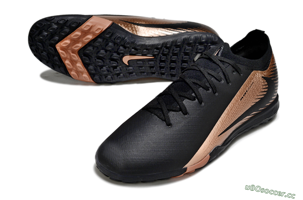 Unisex Nike Air Zoom Mercurial Vapor 16 Elite TF Artificial Turf Low-Tops Football Shoes - Black/Rose Gold/Charcoal 3