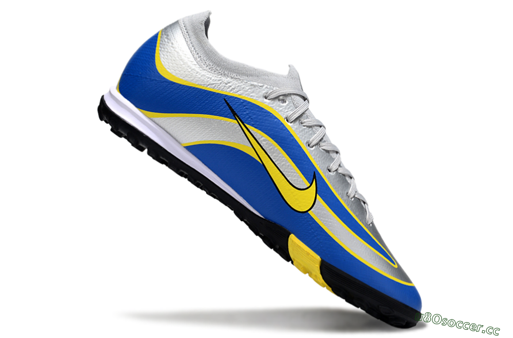 Unisex Nike Air Zoom Mercurial Vapor 16 Elite TF Artificial Turf Low-Tops Football Shoes - Blue/Electric Blue/Sunny Yellow 4