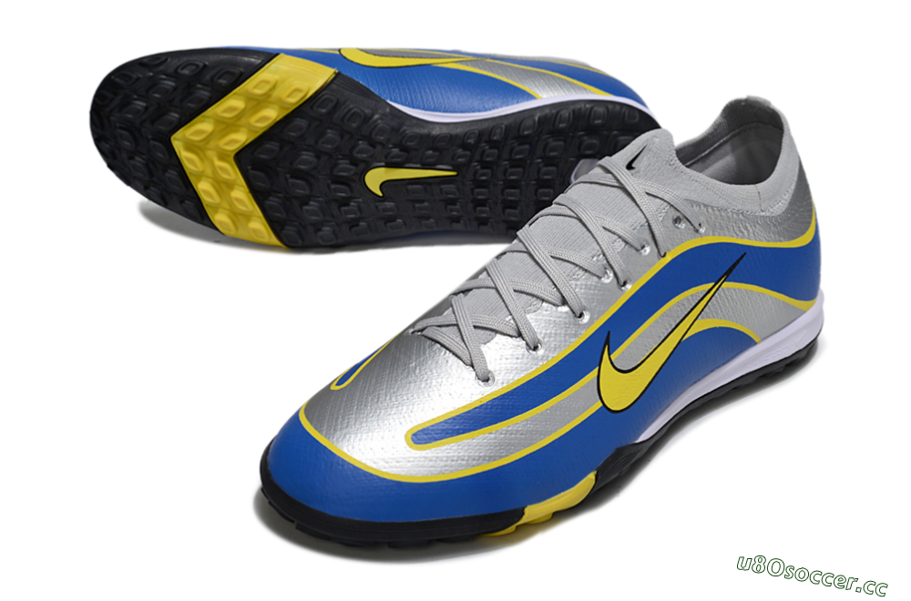 Unisex Nike Air Zoom Mercurial Vapor 16 Elite TF Artificial Turf Low-Tops Football Shoes - Blue/Electric Blue/Sunny Yellow 3